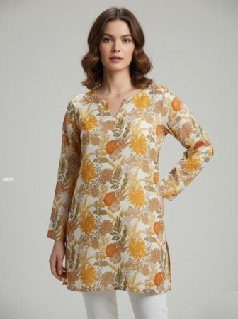 Daily Wear Flower Print Ladies Top