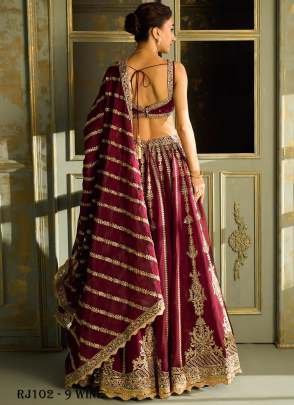 Deep Wine Kasturi Silk Sequins Work Lehenga Choli With Dupatta