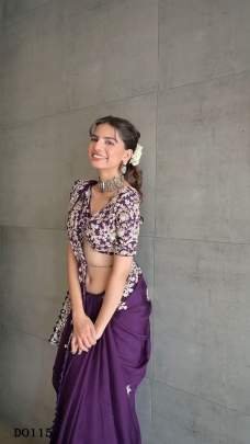 Designer Beautiful Tread And Sequence Work Saree