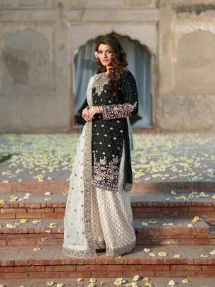 Designer  Chinon Silk Plazzo Set With Sequence Work