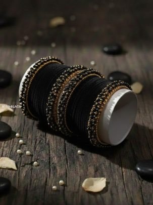Designer Festive Wear Velvet Bangle With Kada 