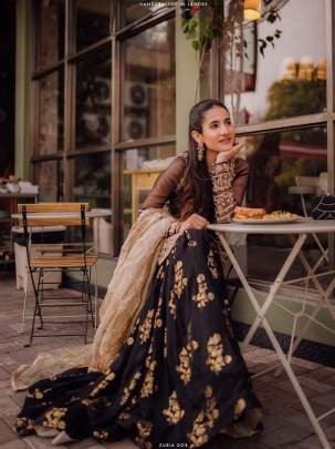 Designer Georgette Readymade Pakistani Sharara Plazzo Suits With Jimmy Choo Dupatta