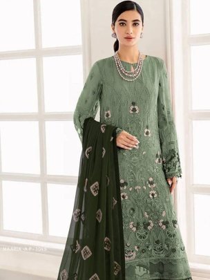 Designer Georgette With Heavy Embroidery Work Pakistani Suit Maaria AP 1045 Catalog