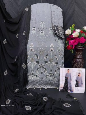 Designer Georgette With Heavy Embroidery Work Pakistani Suit Maaria AP 1045 Catalog
