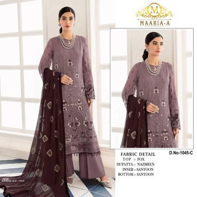 Designer Georgette With Heavy Embroidery Work Pakistani Suit Maaria AP 1045 Catalog