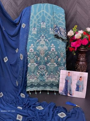 Designer Georgette With Heavy Embroidery Work Pakistani Suit Maaria AP 1045 Catalog