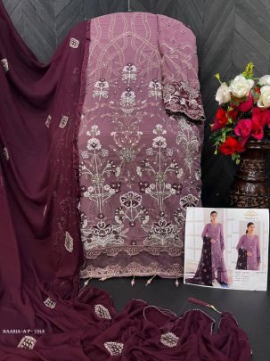 Designer Georgette With Heavy Embroidery Work Pakistani Suit Maaria AP 1045 Catalog
