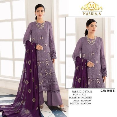 Designer Georgette With Heavy Embroidery Work Pakistani Suit Maaria AP 1045 Catalog
