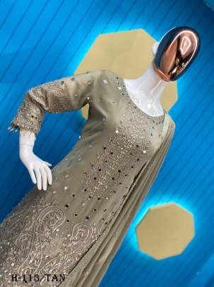 Designer Heavy Georgette Tan Color Gharara Suit