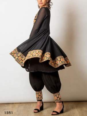 Designer Heavy Work Georgette Suits With Dhoti Style Pant