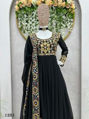 Designer Heavy Work Georgette Suits With Dhoti Style Pant