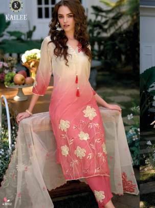 Designer Kailee Fashion Present Suroor Kurti Pant Dupatta Set