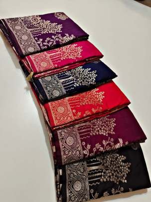 Designer Maroon Banarasi Khadi Silk Sarees