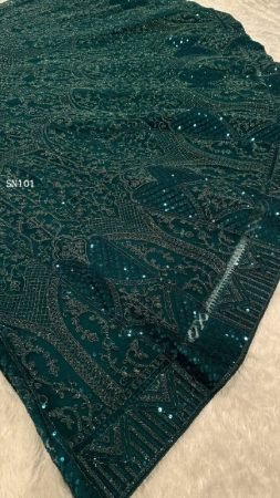 Designer Net Lehenga Choli with Sequins And Thread Work