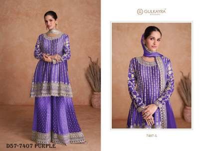 Designer Party Wear Gulkayra Purple Salwar Suits By Fab Funda