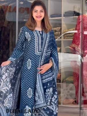 Designer Party Wear Look Pure Muslin Cotton Top Bottom and Dupatta Set