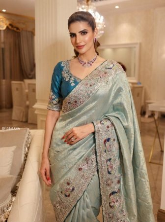 Designer Pure Kanjivaram Silk Saree with Embroidered Blouse