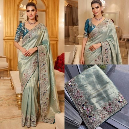 Designer Pure Kanjivaram Silk Saree with Embroidered Blouse