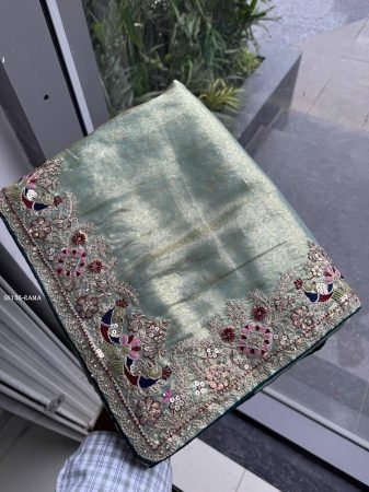 Designer Pure Kanjivaram Silk Saree with Embroidered Blouse