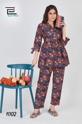 Designer Soft Poly full Sleeves Co ord Set
