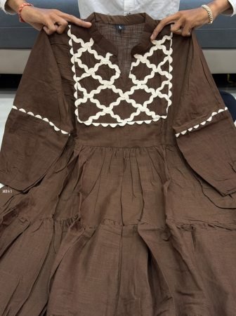 Designer Summer Special Brown One Piece Dress