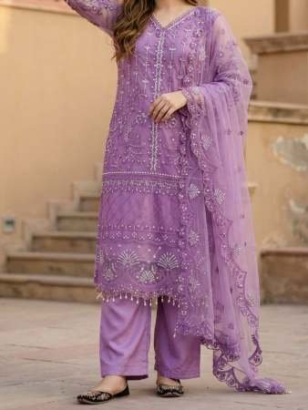 Designer Wear Lavender  Colour Palazzo Suit