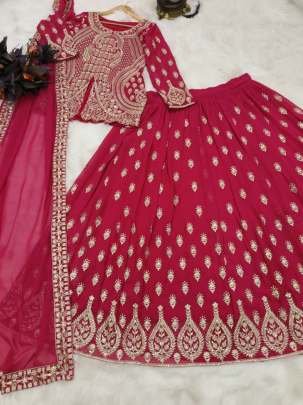 Designer Georgette Red Indo Western Dresses