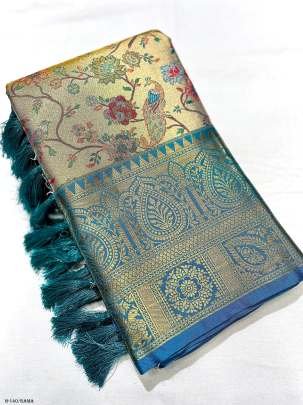 Dharmavaram Silk Zari Weaving Rama Saree