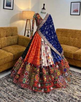 Digital Printed Navratri Special Muslin Cotton Lehenga