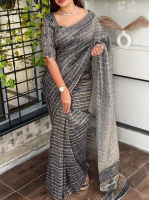 Digital Printed Tissue Silk Saree