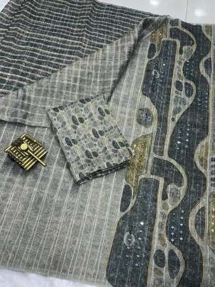 Digital Printed Tissue Silk Saree
