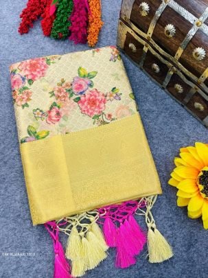 Digitally Printed Kuber Pattu Silk Saree