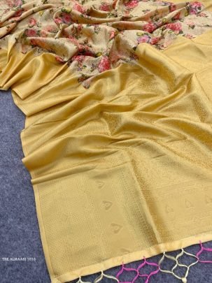 Digitally Printed Kuber Pattu Silk Saree
