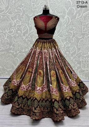 Double dupatta and Heavy Velvet Patchwork Designer Bridal Lehenga choli