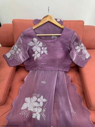 Dusty Purple Jimmy Choo Saree for Wedding