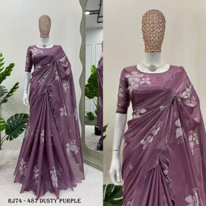Dusty Purple Jimmy Choo Saree for Wedding