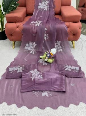 Dusty Purple Jimmy Choo Saree for Wedding