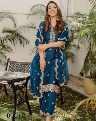 Elegant Designer Readymade Kurti Palazzo Set with Dupatta