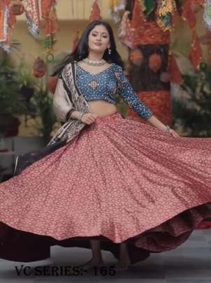Elegant Digital Print Muslin Cotton Lehenga Choli By Fab Funda