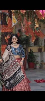 Elegant Digital Print Muslin Cotton Lehenga Choli By Fab Funda