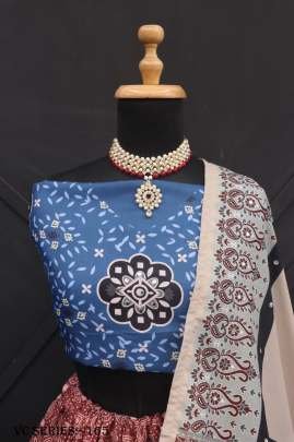 Elegant Digital Print Muslin Cotton Lehenga Choli By Fab Funda