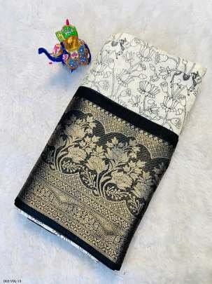 Elegant Dola Silk Kalamkari Saree with Zari Border