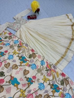 Elegant Floral Printed Ethnic Wear