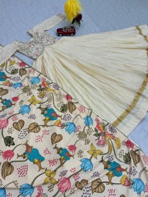 Elegant Floral Printed Ethnic Wear