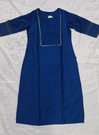 Elegant Navy Blue Straight Kurti for Women