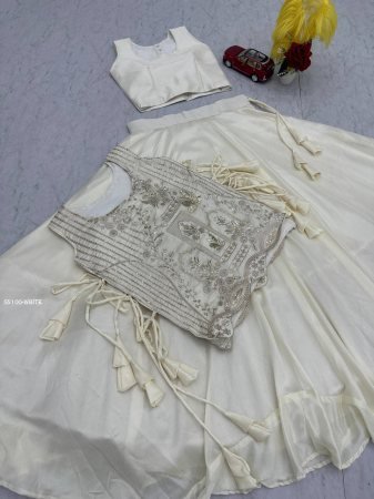Elegant Party Wear Lehenga Set with Designer Shrug And Blouse