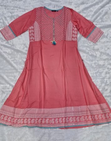 Elegant Pink Anarkali Kurti for Women