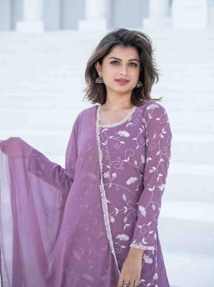 Elegant Readymade Thread Work Georgette Sharara Set