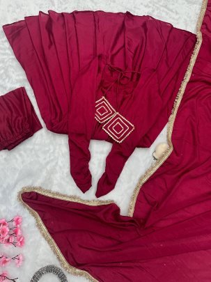 Elegant Red Anarkali With A Modern Touch