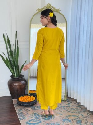 Elegant Yellow Ethnic Suit with Dupatta